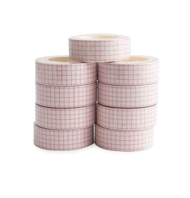 Washi tape rejilla rosa
