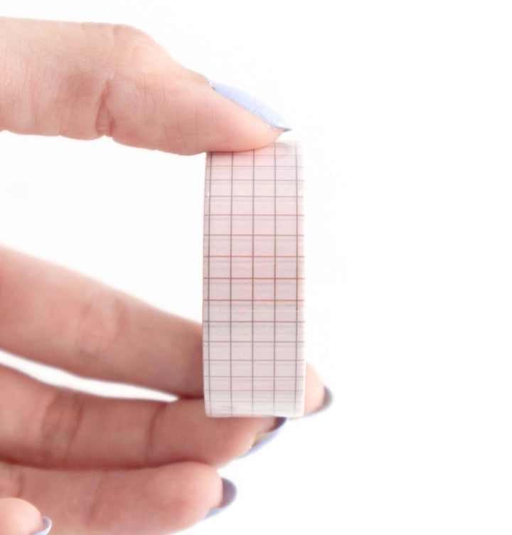 Washi tape rejilla rosa