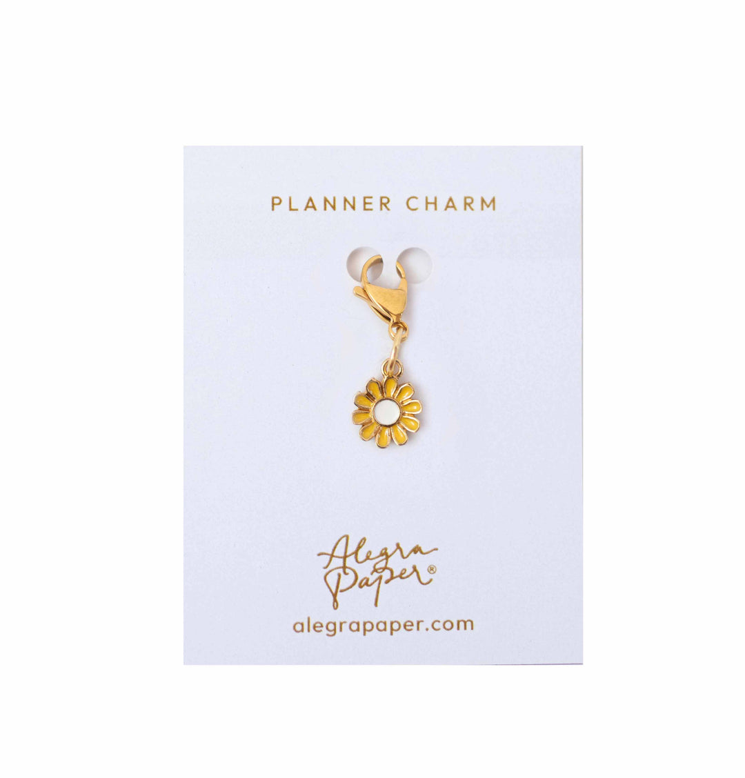 Planner Charm Flor amarilla