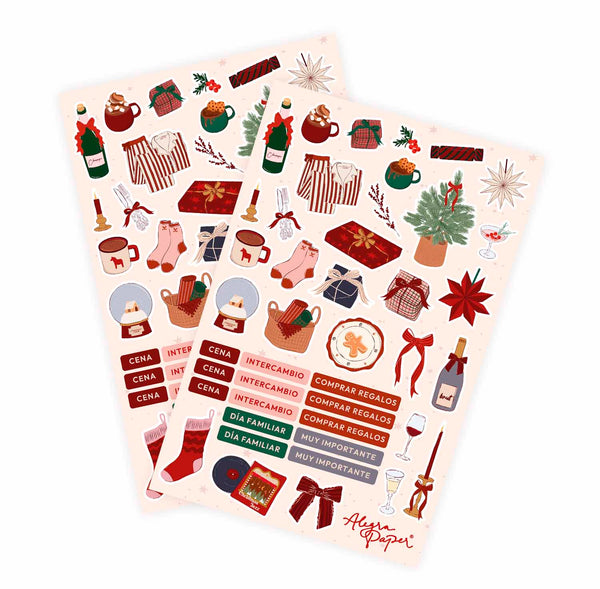 Stickers Clásica Navidad - alegrapaper