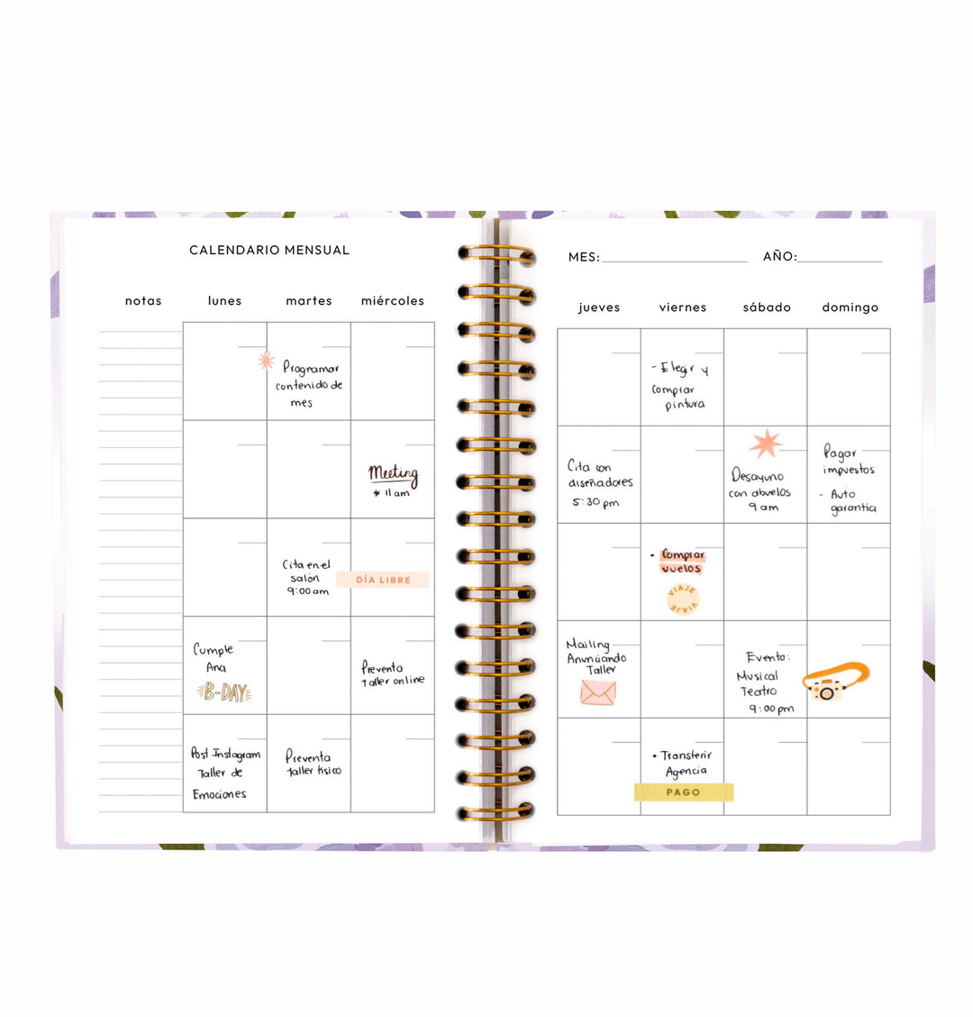 Agenda Semanal - Lavanda