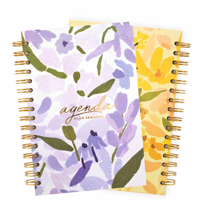 Paquete doble agenda semanal Mimosa y Lavanda